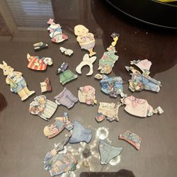 Vintage Style Y2K Magnetic Doll Play Set