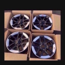 4 —- 5x5 5x127 Jeep Wrangler Wheels 17 Inch 17in 17x7.5 Rims Wheels Only Wrangler  !!!!!!!!