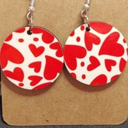 HAPPY VALENTINE'S DAY.  Dangle Earrings, Different Shapes.