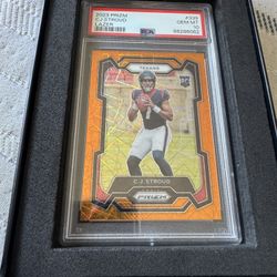 2023 Prizm CJ Stroud Orange Lazer PSA 10 Gem Mint #339 RC Rookie