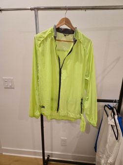 Bontrager neon yellow lightweight cycling windbreaker jacket