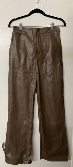High Waisted PU Leather Pants