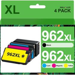962XL 962 XL Ink Cartridges Remanufactured Replacement for HP 962XL 962 XL for OfficeJet Pro 9015 9010 9025 9020 9018 9012 9028 Printer (Black, Cyan, 