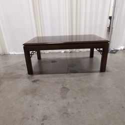 Drexel Burl Wood Asian Style Coffee Table
