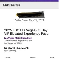 EDC TICKET VIP