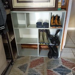 7 Cube Organizer  56"Inches Long. 9" Inches Depth 38" Inches Height Good Condition $15
