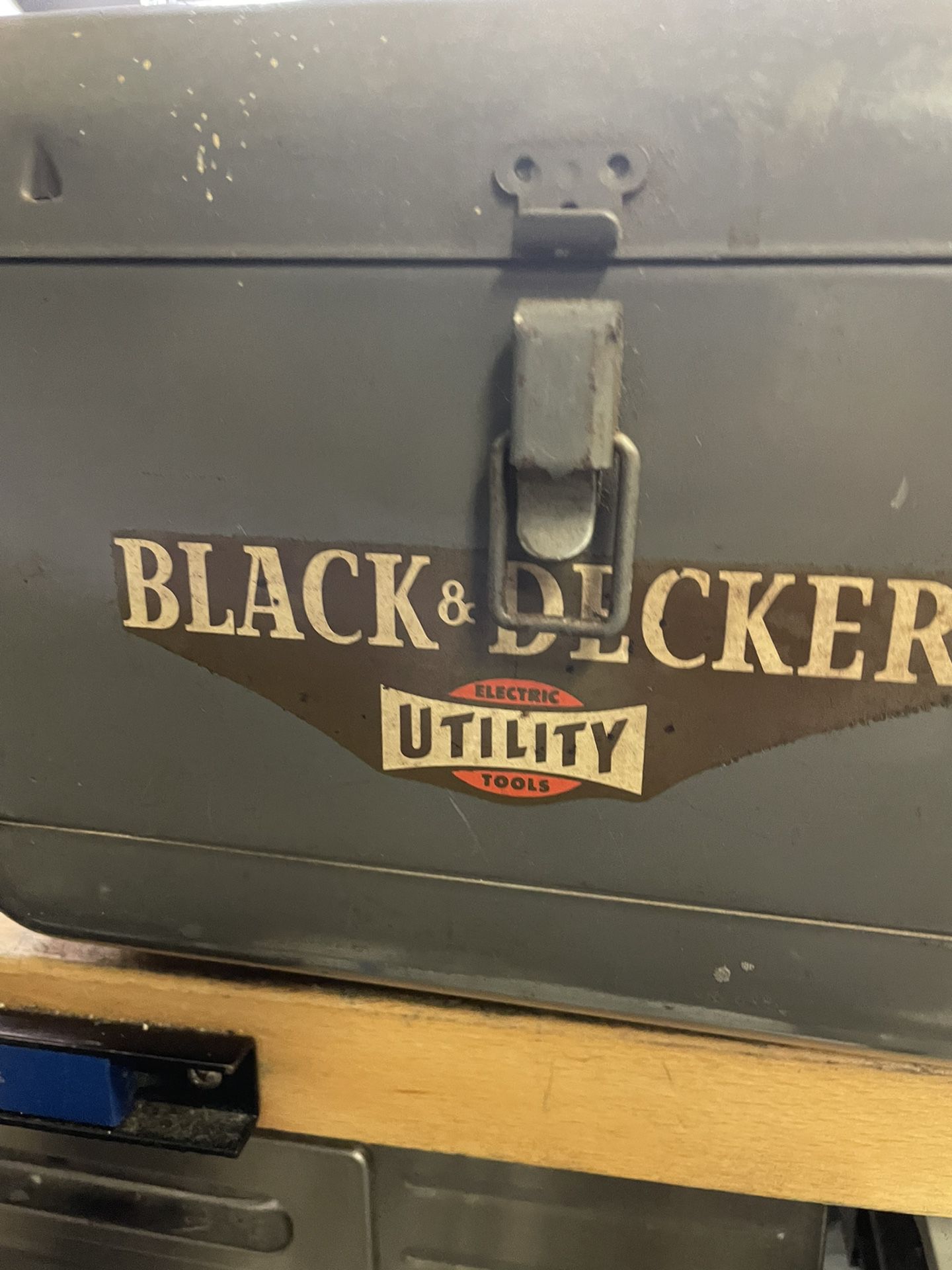 Vintage black and Decker metal box 