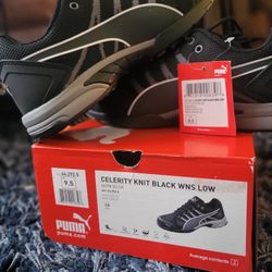 Puma Celerity Knit Black Woman's Steel-toe 9.5