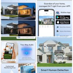 Rraycom [Human Detect 5MP PoE Camera, IP Camera Outdoor, 2 Way Audio, Spotlight&Sound Alarm, Color Night Vision, 120° Viewing Angle, IP67 Waterproof, 