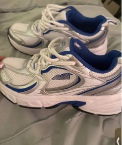 Avia Running Sneakers White Blue Silver