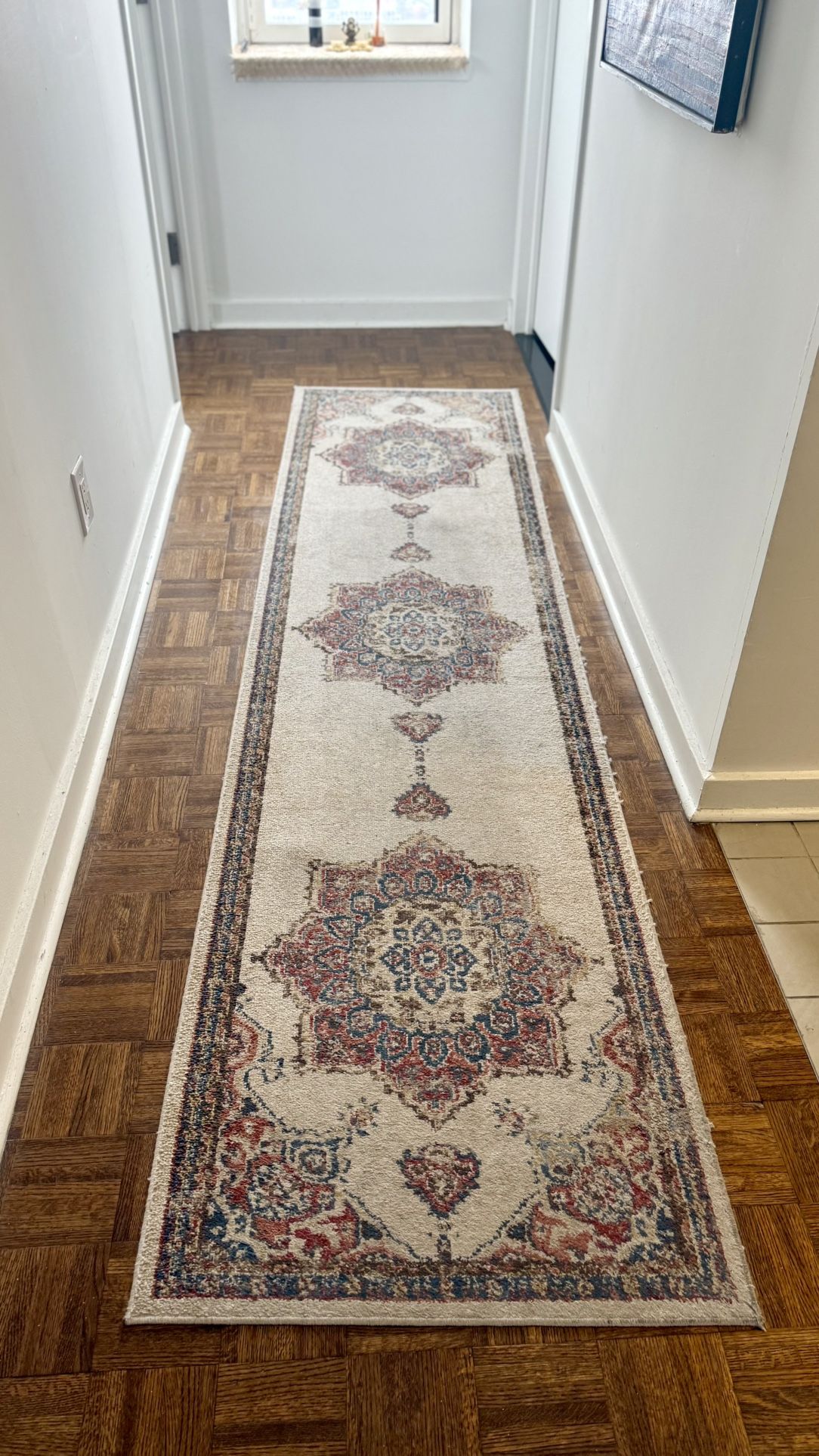 Beige carpet runner