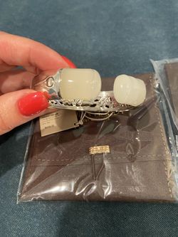 NWOT $4300 John Hardy Bamboo Moonstone 925 Sterling Silver Kick Cuff Bracelet.