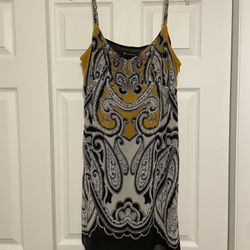 INC INTERNATIONAL CONCEPTS Black & Gold Sundress - Size 16