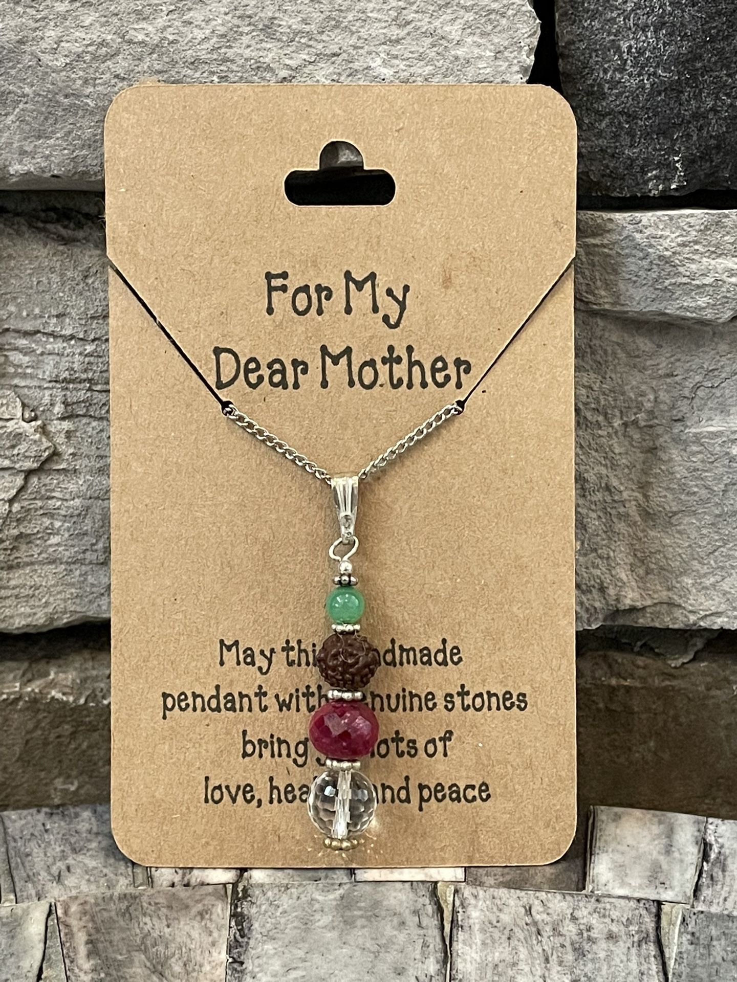 Ruby And Crystal Pendant 