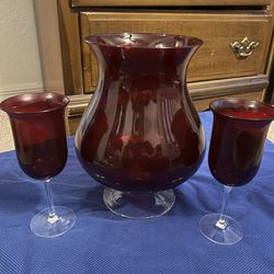 PartyLite Vase And Votive Holder Set