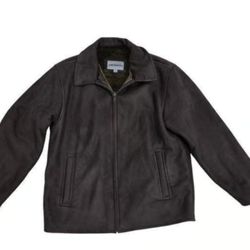 
Johnston & Murphy Jacket Men's Large Brown Full Zip Collared Pockets Long Sleeve