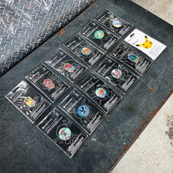 Pokémon Monthly Pin Collection Lot 12 Sealed Dragon Types Habitat Legendary Moments TCG 2024-2026