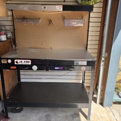 💥 MUST GO TODAY! Heavy-Duty Garage Workbench w/ Pegboard & Light 💥