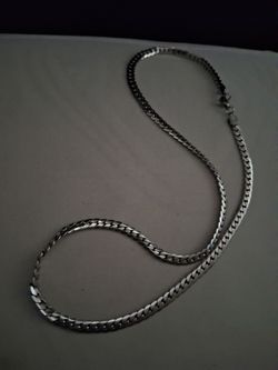 Silver Curb Link Chain Necklace