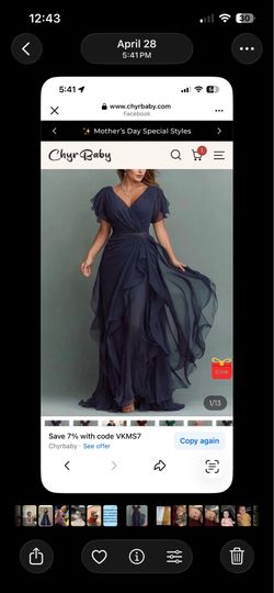 Formal dress size 16