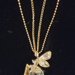 IceCrush Cz/14" Crystal Fairy Necklace w/Giftbox