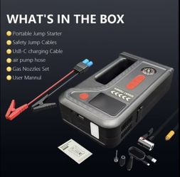 Heavy Duty Emergency Jump Starter Air Pump Cars Trucks Suvs New