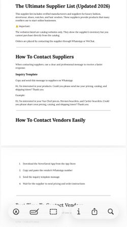 Supplier list DIGITAL