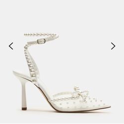 Val Mesh Ivory Steve Madden Heels