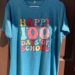 Happy 100 Days Of School T Shirt XL