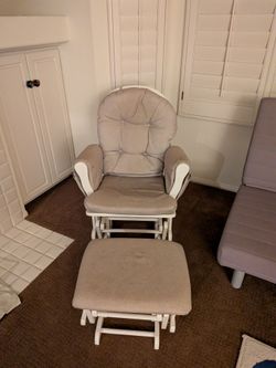 Nursery Glider Rocking Chair + Matching Gliding Ottoman