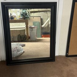 Black Wood Mirror(wall)