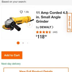 Dewalt Grinder 4.5inch 