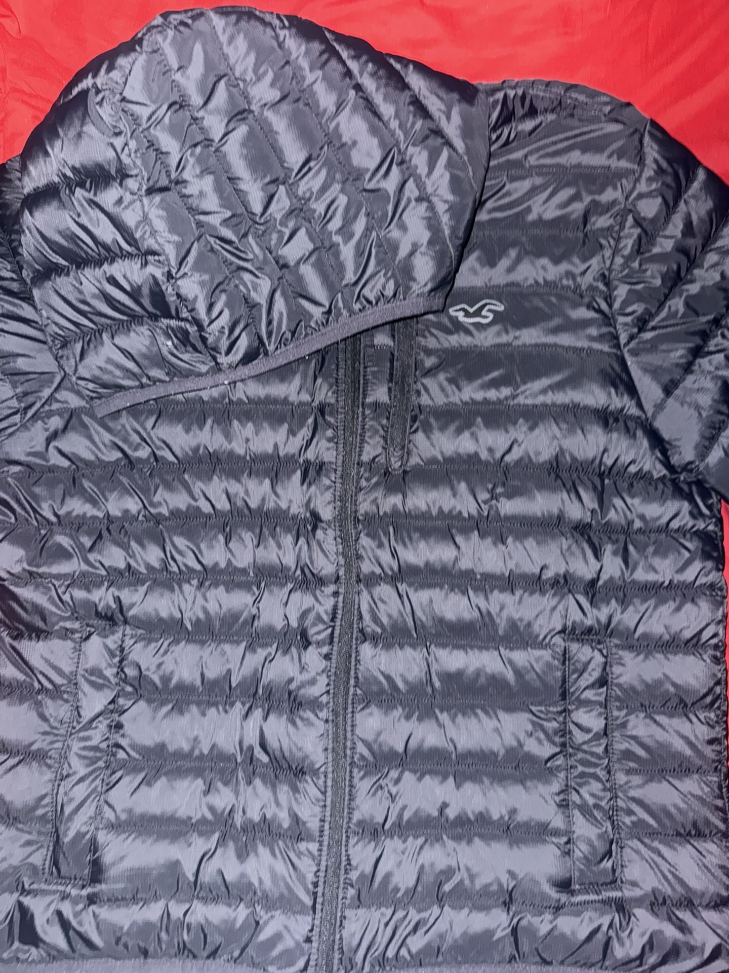 Hoister Co. Mens black puffer jacket W/hood