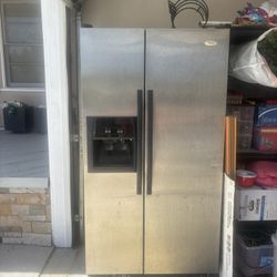 Whirlpool side-by-side stainless refrigerator