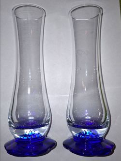 BEAUTIFUL HAND BLOWN GLASS VASES/SIPPERS