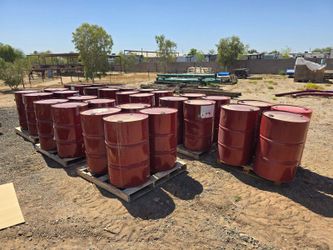 55 Gallon Metal Barrels 