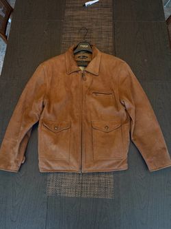 Guess Georges Marciano Vintage 90s Rustic Brown Suede Leather Moto Bomber Jacket size Medium