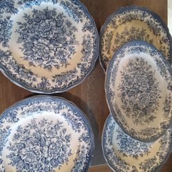 Royal Staffordshire Avondale Ironstone by J&G Meakin England 10 Dinner Plates And One Platter