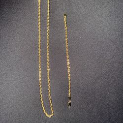 rope gold plated chain / bracelets available 