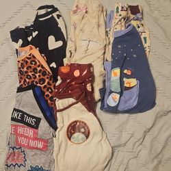 9 Piece Girls Size 6 Pajama Lot