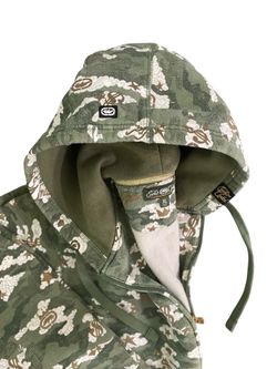 Vintage Ecko Unltd Dollar Cloud Camo Zip Up Hoodie Size XL