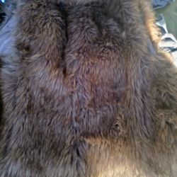 Faux fur vest banana republic