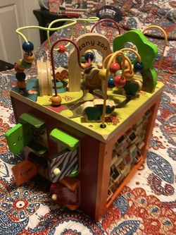 Zany Zoo Wooden Activity Cube Toy
