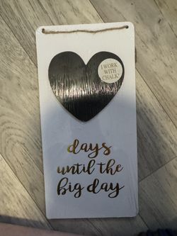 Wedding count down chalk board