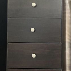 5 Drawer Slim 5 Drawer Dark Color 