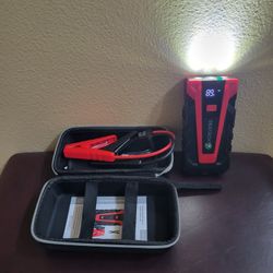 Jump Starter 3000 Amp, Flashlight And Power Bank
