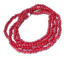 16 Inch Red Gemstone Beads 