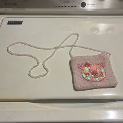 little girls beaded pig purse
