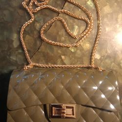 Bag Gold Chain Bag Green Gold Chain Bag