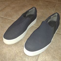 Vince Black Slip-On Platform Sneakers size 9.5
